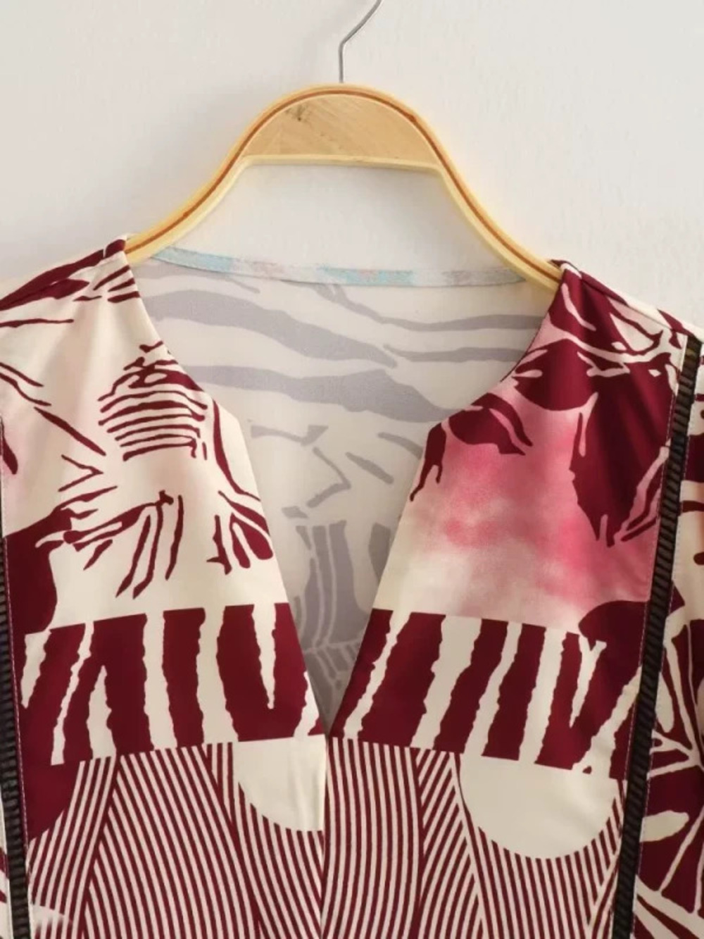ZARA Long Sleeve Printed Loose Dress